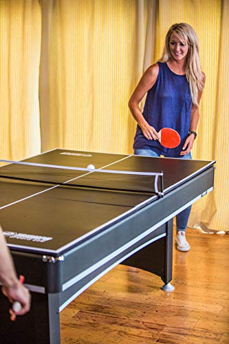 Triumph Sports Phoenix 7’ Billiard Table with Table Tennis Conversion Top Black Green