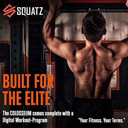 SQUATZ Pull-Up Workout Station with Bench Black