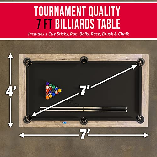 GoSports 7 ft Modern Billiards Pool Table Black
