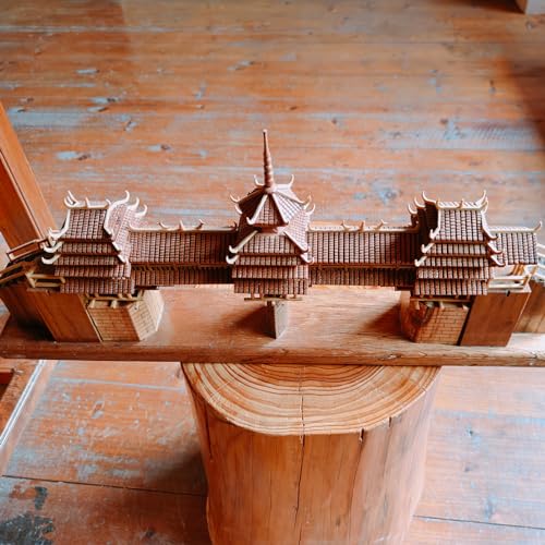 Okjew Handcrafted Wood Wind and Rain Bridge Model
