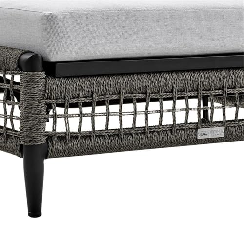 Armen Living Felicia Outdoor Chaise Lounge Standard Black