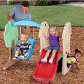 Multi-Color Climber & Swing Kids Slide Backyard Play Set Red Plastic Multicolor