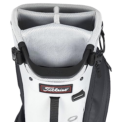 Titleist Players 5 Stand Bag (5-Way Top) White/Charcoal/Gray