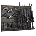 Hold Up Displays 12 Gun Rack for 6 Rifles and 6 Pistols Modular Slatwall Display System Black