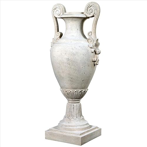 Design Toscano Chateau de Fontainebleau Architectural Garden Urn Set of Two Roman Stone