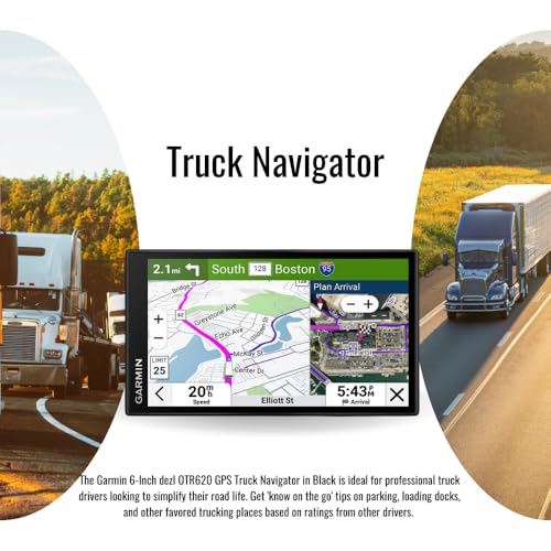Garmin dezl OTR620 GPS Truck Navigator 6-Inch Touchscreen Black Bundle with Headset and Accessories