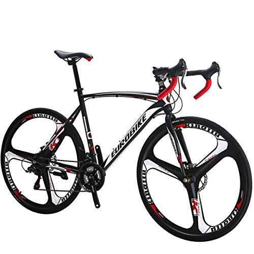 EUROBIKE Road Bike TSM 21-Speed Dual Disc Brake 700C Adult Bike 54CM Frame 3-Spoke Wheels Bicycle 54CM-SPOKE