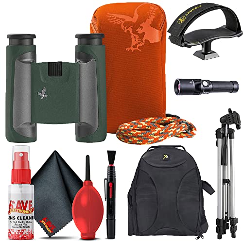 SWAROVSKI OPTIK 10x25 CL Pocket Mountain Binoculars Green with Accessory Package