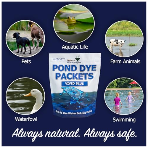 Natural Waterscapes Reflective Black Pond Dye Packets - 80 Water Soluble Packs Black