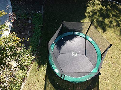 Galactic Xtreme 15 ft Round Trampoline with Net Black and Green