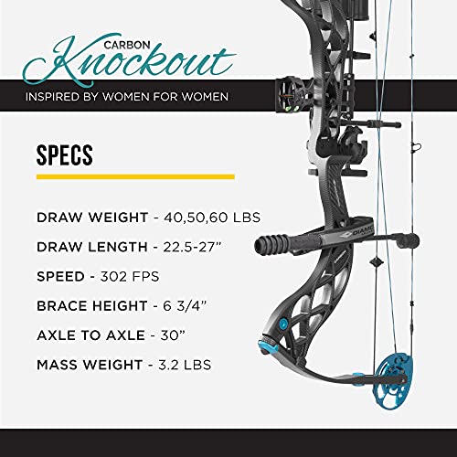 Diamond Archery Carbon Knockout Compound Bow - 50 lbs Right Hand Carbon