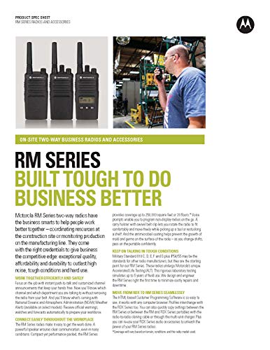 Motorola Solutions RMU2040 UHF 2 Watt 4 Channel Radios with 6 Radio Charger Black