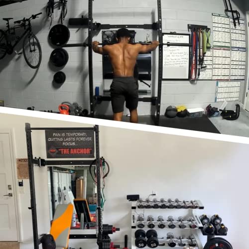 PRx Performance Wall Mounted Folding Power Squat Rack Black
