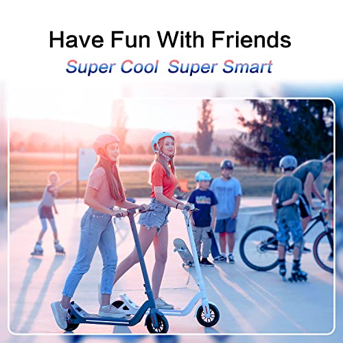 LEQISMART Electric Scooter 600W Motor Dual Brakes 28-Mile Range White