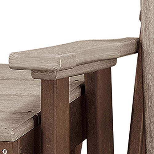 American Furniture Classics Double Glider Weatherwood/Tudor Brown