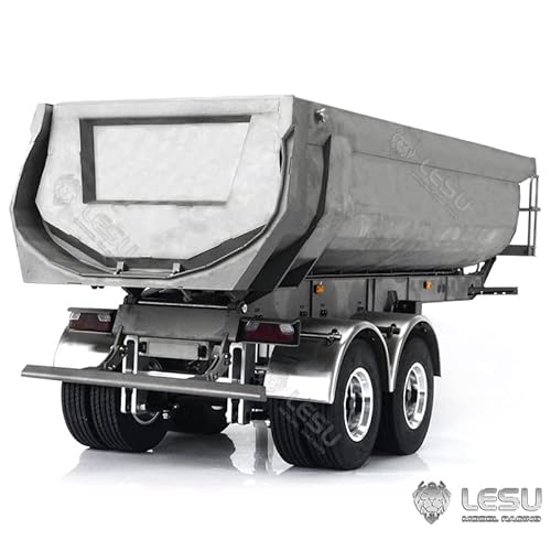 TOUCAN RC HOBBY LESU Metal Hydraulic Dumper Trailer Pump for 1/14 Tractor Truck Gray