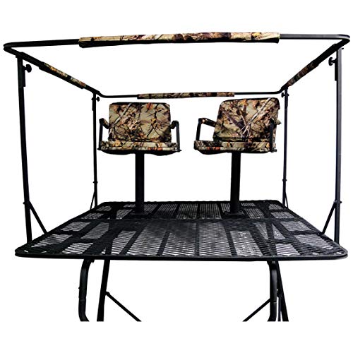 Guide Gear 12' Hunting Climbing Tree Stand Tower with Ladder for 2 Persons