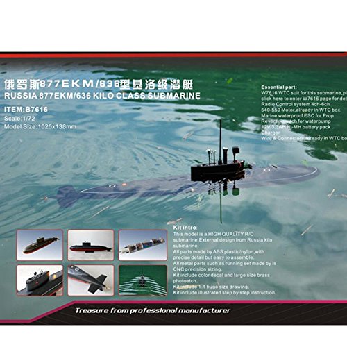 HOOBEN Arkmodel 1:72 Kilo Class Submarine Model Kit with WTC Pump