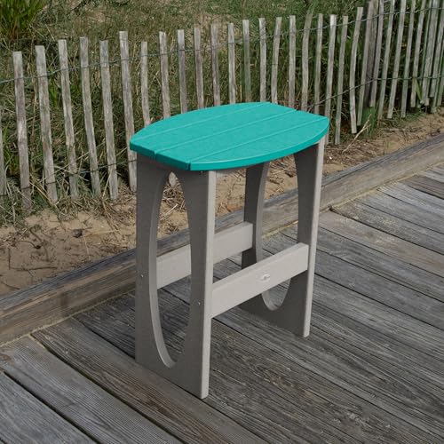 Bahia Verde Shoreline 3-Piece Bar Height Balcony Set Cove Gray with Seaglass Blue