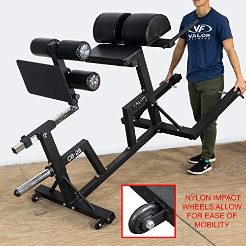 Valor Fitness Glute Ham Developer Machine Adjustable GHD Black
