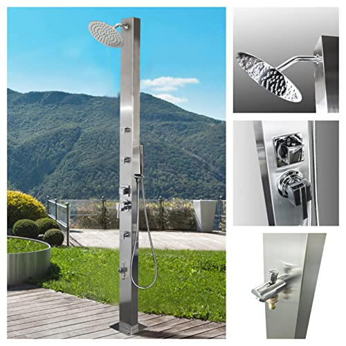 No Worries Products MILAN DELUXE 316 Stainless Steel Outdoor Shower Panel