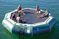 Island Hopper Bounce N Splash 17' Water Bouncer Natural Green