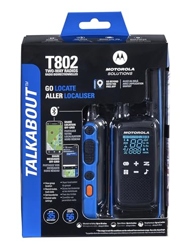 Motorola Solutions Talkabout T802 Portable FRS Two Way Radio Walkie Talkies 8 Pack Blue/Black