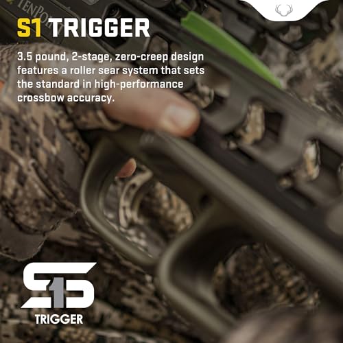 TenPoint Turbo S1 Crossbow Moss Green 390 FPS with RangeMaster Pro Scope & ACUslide System