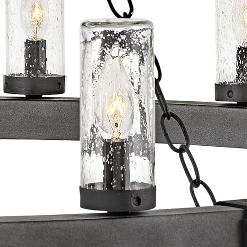 Hinkley Sawyer Collection 15-Light 4W LED Extra Large Outdoor Hanging Lantern Aged Zinc