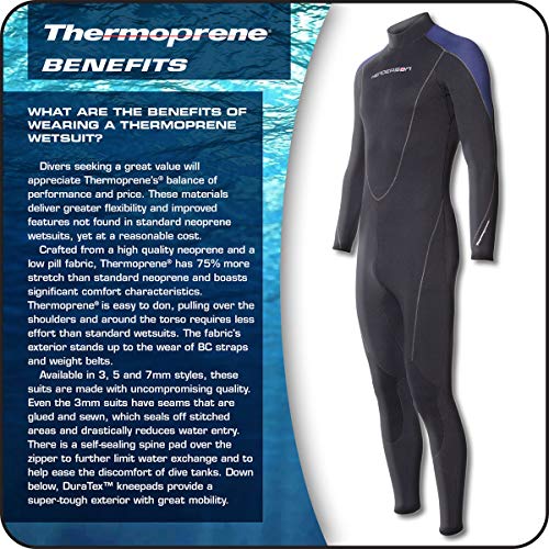 Henderson Thermoprene 5mm Men's Jumpsuit (Back Zip) Black/Blue - 2X-Large Short