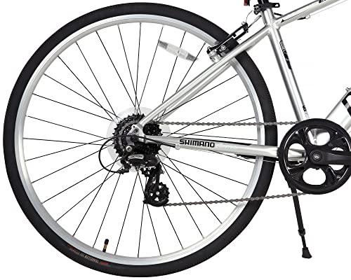 Dynacraft Alpine Eagle 700C 40CM Aluminum Frame Hybrid Bike Silver