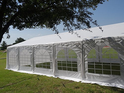 DELTA 32'x20' PE Party Tent White - Heavy Duty Waterproof Canopy for Outdoor Events