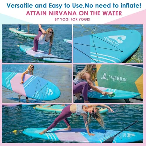 Abrazo YOGAqua 10'6" x 34" x 5" Stand Up Paddle Board Blue/Purple/Pink/Green