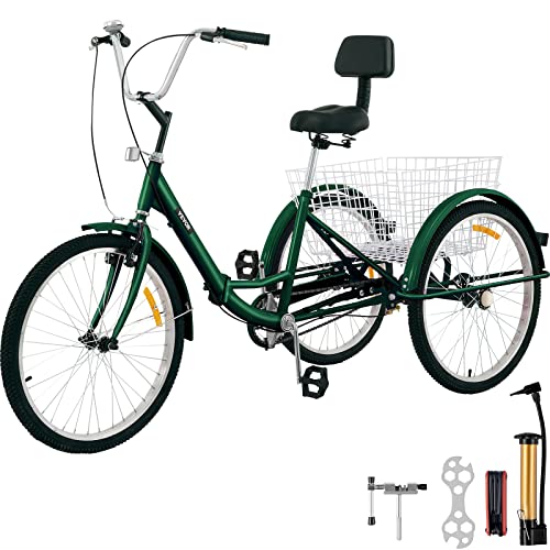 Bkisy Adult Tricycle 24'' 1-Speed Green