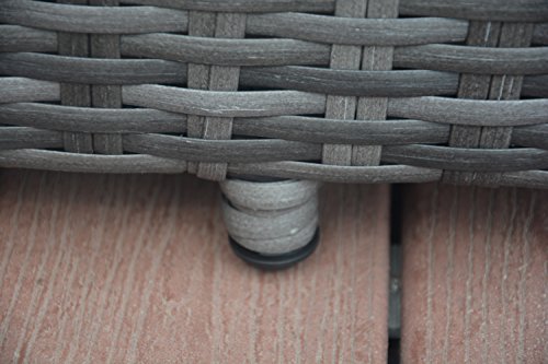 Direct Wicker 3 Pcs Outdoor Patio Rattan Wicker Lounge Chair Set with Table Grey