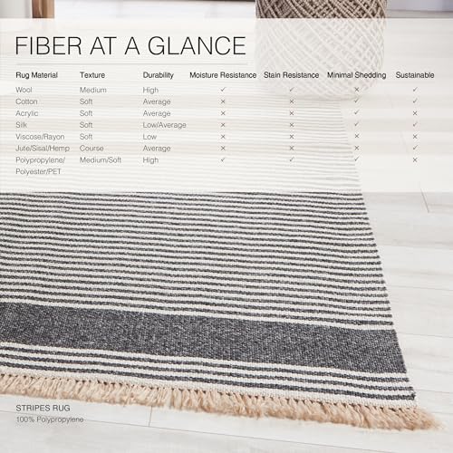 Jaipur Living Indoor Outdoor 9x12 Large Area Rug Striped Dark Gray