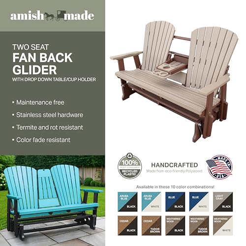 American Furniture Classics Two Person Glider Blue and Black