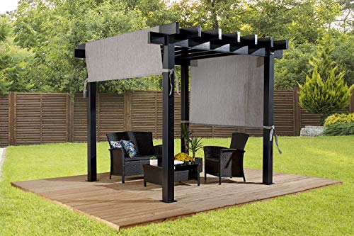 Sojag Yamba 10' x 10' Weather-Resistant Aluminum Pergola Gazebo Black