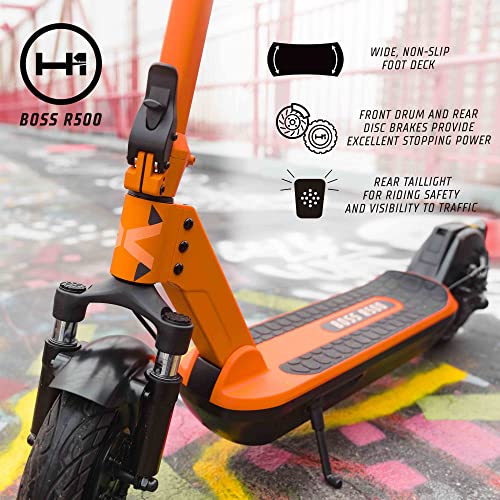 H-1 PRO Boss Foldable Electric Scooter 500W 20mph 24 Mile Range Blue