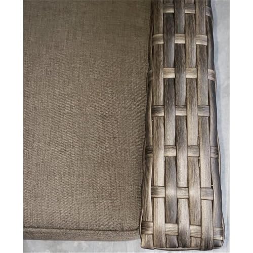 Teva Furniture Barbados Two-Tone Wicker Loveseat Set Grey