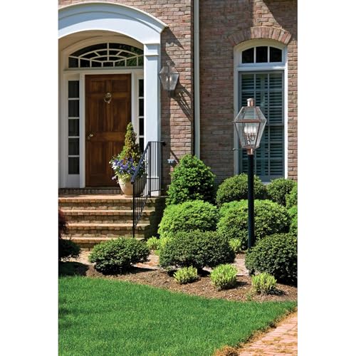 Quoizel Rue De Royal Charleston Outdoor Wall Lantern 23.5 Inch 2-Light Aged Copper