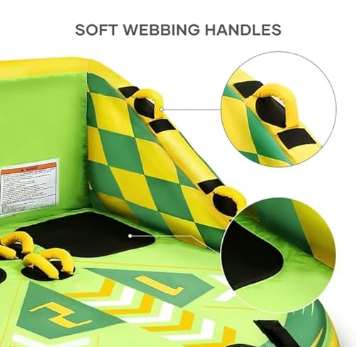 Generic Inflatable Towable Tube for Boating Waterskiing Green