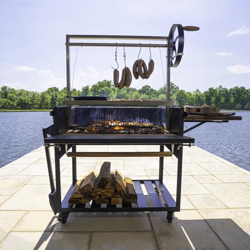 Backyard Discovery Argentine Santa Maria Wood Fire & Charcoal BBQ Grill Black