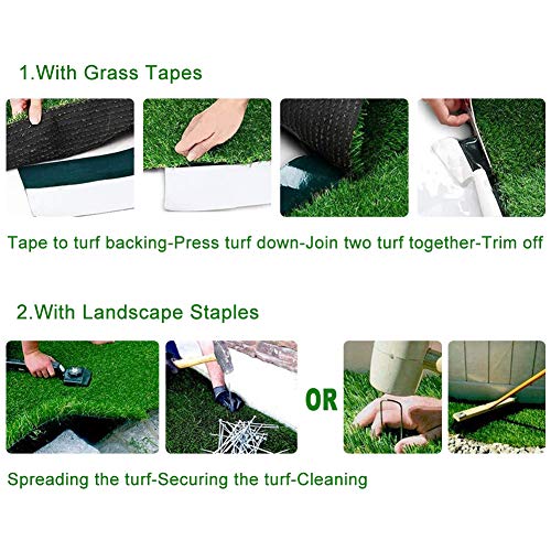SV Household Decor Realistic Deluxe Artificial Grass Synthetic Turf Carpet Green 13 FT x 82 FT