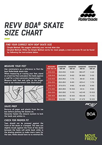 Rollerblade Revv BOA 125 Unisex Speed Inline Skates Black