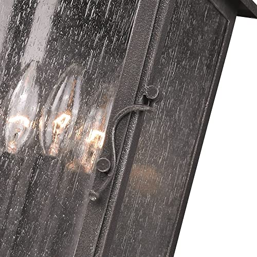 Troy Lighting Larchmont 3-Light Outdoor Wall Lantern Aged Pewter