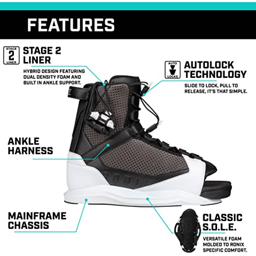 Ronix District Stage 2 Wakeboard Boots White/Black