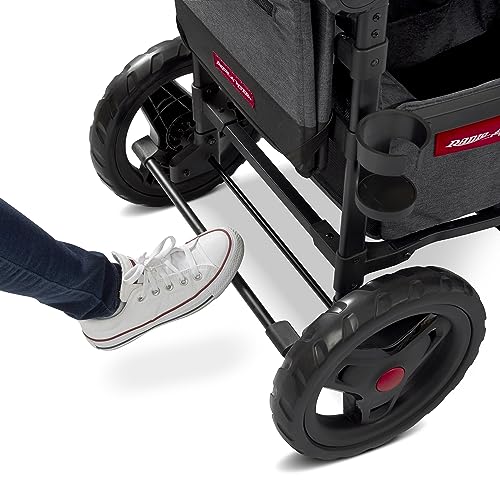 Radio Flyer Voya 2-Seater Stroller Wagon Gray