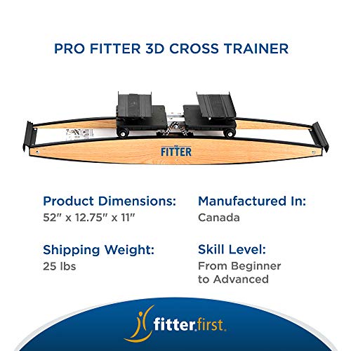 Fitterfirst Pro Fitter Downhill Ski Trainer and 3D Cross Trainer Tan