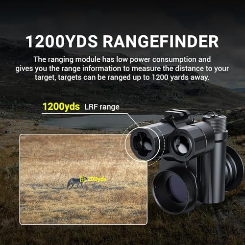 Pard Night Vision Monocular with Rangefinder and Clip-on Scope Black